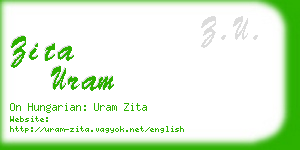 zita uram business card